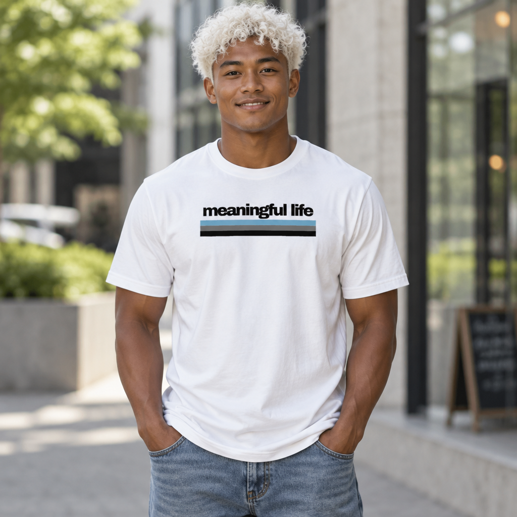 Unisex Meaningful Life T-Shirt
(White) - Image 6