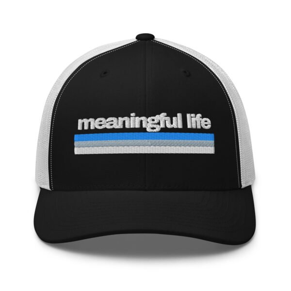 Meaningful Life Trucker Cap
(Black/White)